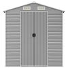 vidaXL Garden Shed Light Grey 191x470x198 cm Galvanised Steel