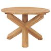 vidaXL Garden Dining Table Ø110x75 cm Solid Teak Wood