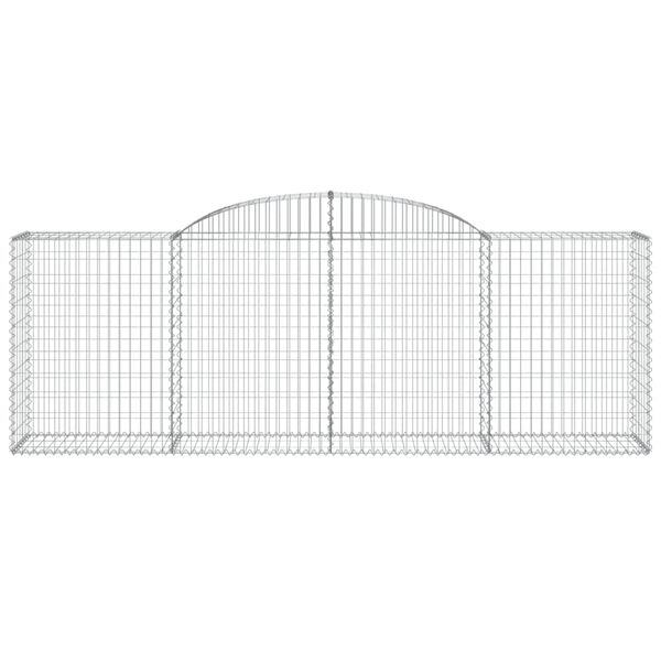 vidaXL Arched Gabion Baskets 10 pcs 300x50x100/120 cm Galvanised Iron