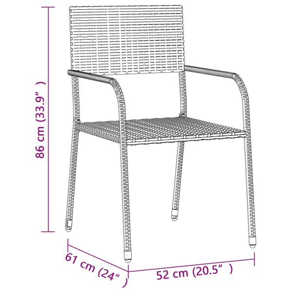 vidaXL 9 Piece Outdoor Dining Set Poly Rattan Grey