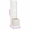 vidaXL Garden Planter White 36 x 36 x 140 cm Polypropylene