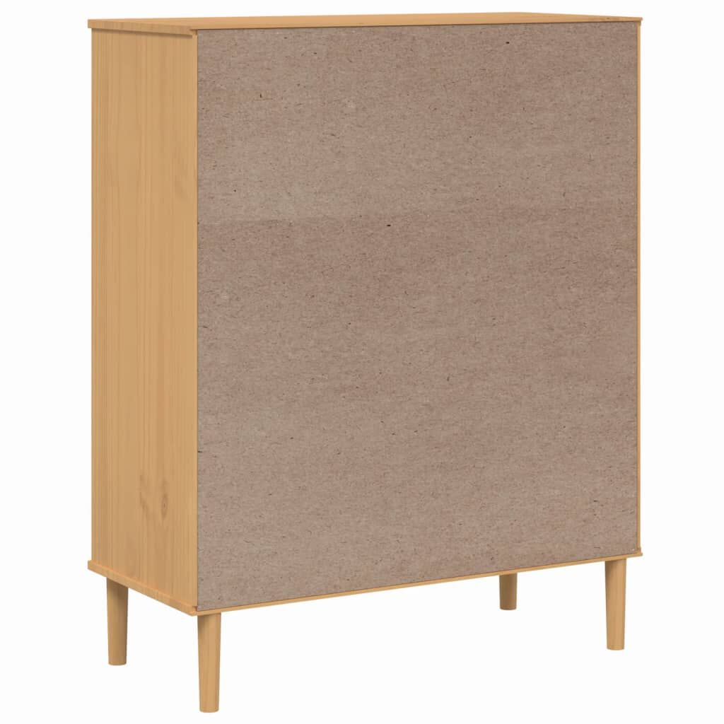 vidaXL Highboard SENJA Rattan Look Brown 90x40x112cm Solid Wood Pine