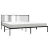 vidaXL Metal Bed Frame without Mattress with Headboard Black 193x203cm