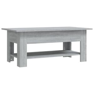 vidaXL Coffee Table Grey Sonoma 102x55x42 cm Engineered Wood
