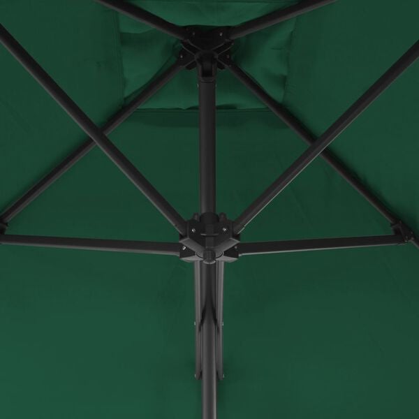 vidaXL Garden Parasol with Steel Pole 250x250 cm Green