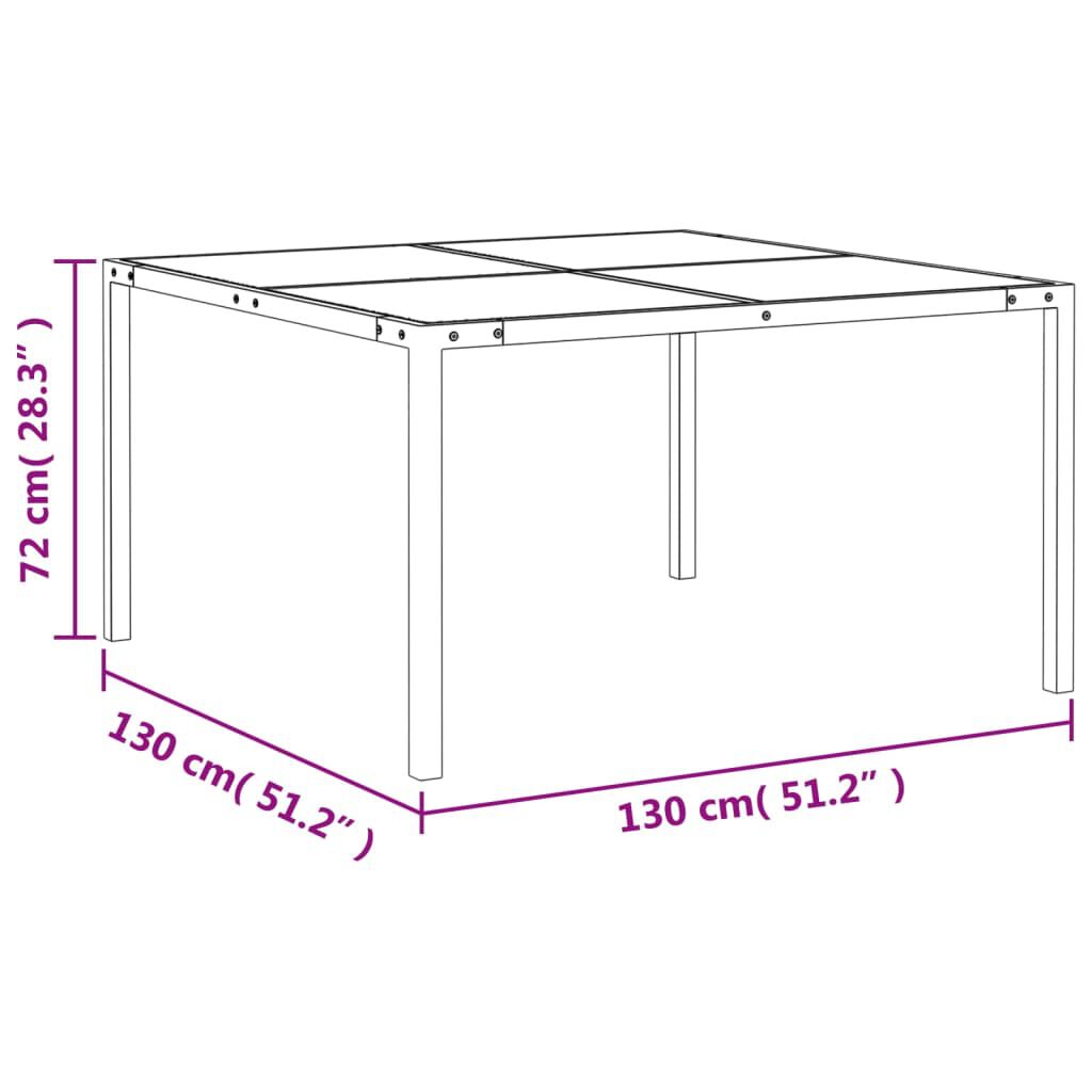 vidaXL 9 Piece Outdoor Dining Set Steel