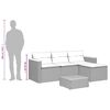 vidaXL 3 Piece Garden Sofa Set with Cushions Beige Poly Rattan