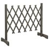 vidaXL Garden Trellis Fence Grey 120x60 cm Solid Firwood