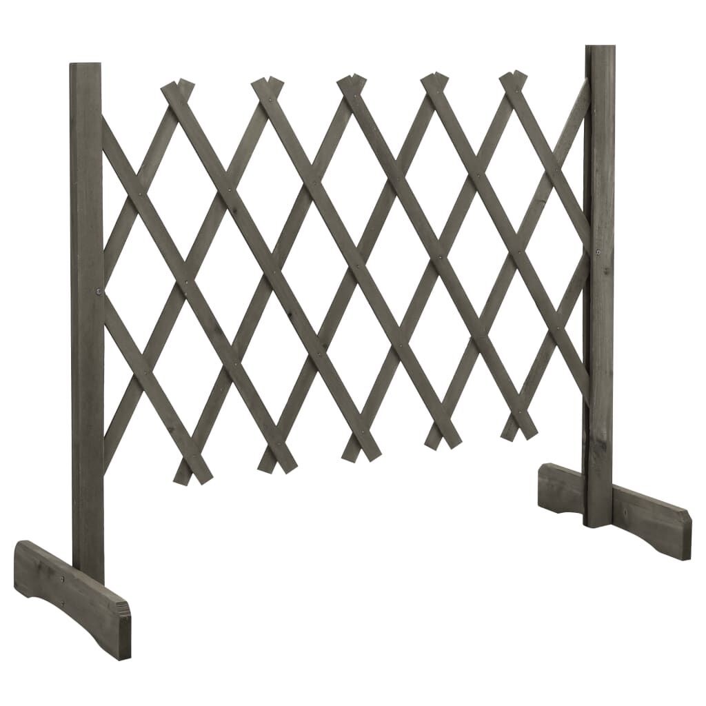 vidaXL Garden Trellis Fence Grey 120x60 cm Solid Firwood