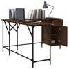 vidaXL Desk Brown Oak 141x141x75 cm Engineered Wood