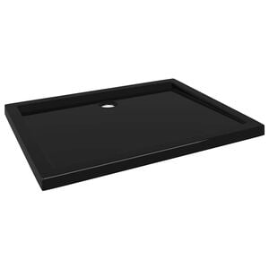 vidaXL Rectangular ABS Shower Base Tray Black 80x100 cm