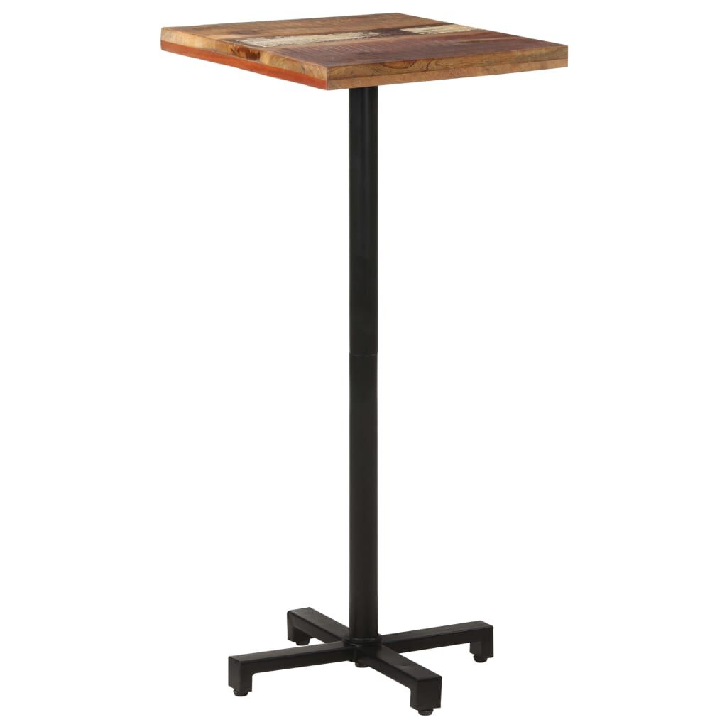 vidaXL Bistro Table Square 50x50x110 cm Solid Reclaimed Wood