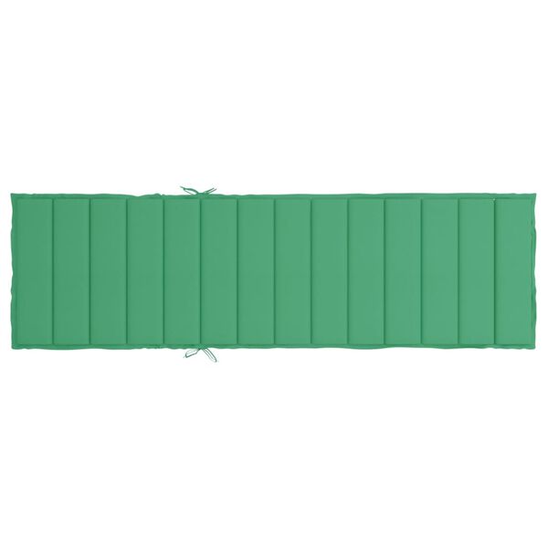 vidaXL Sun Lounger Cushion Green 200x50x3cm Oxford Fabric
