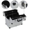 vidaXL Tool Case 38x22.5x34 cm Silver Aluminum