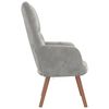 vidaXL Relaxing Chair Light Grey Velvet