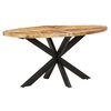 vidaXL Dining Table 160x90x75 cm Rough Mango Wood