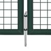 vidaXL Fence Gate Steel 300x100 cm Green
