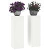 vidaXL Plant Stands 2 pcs White 24 x 24 x 75 cm Steel