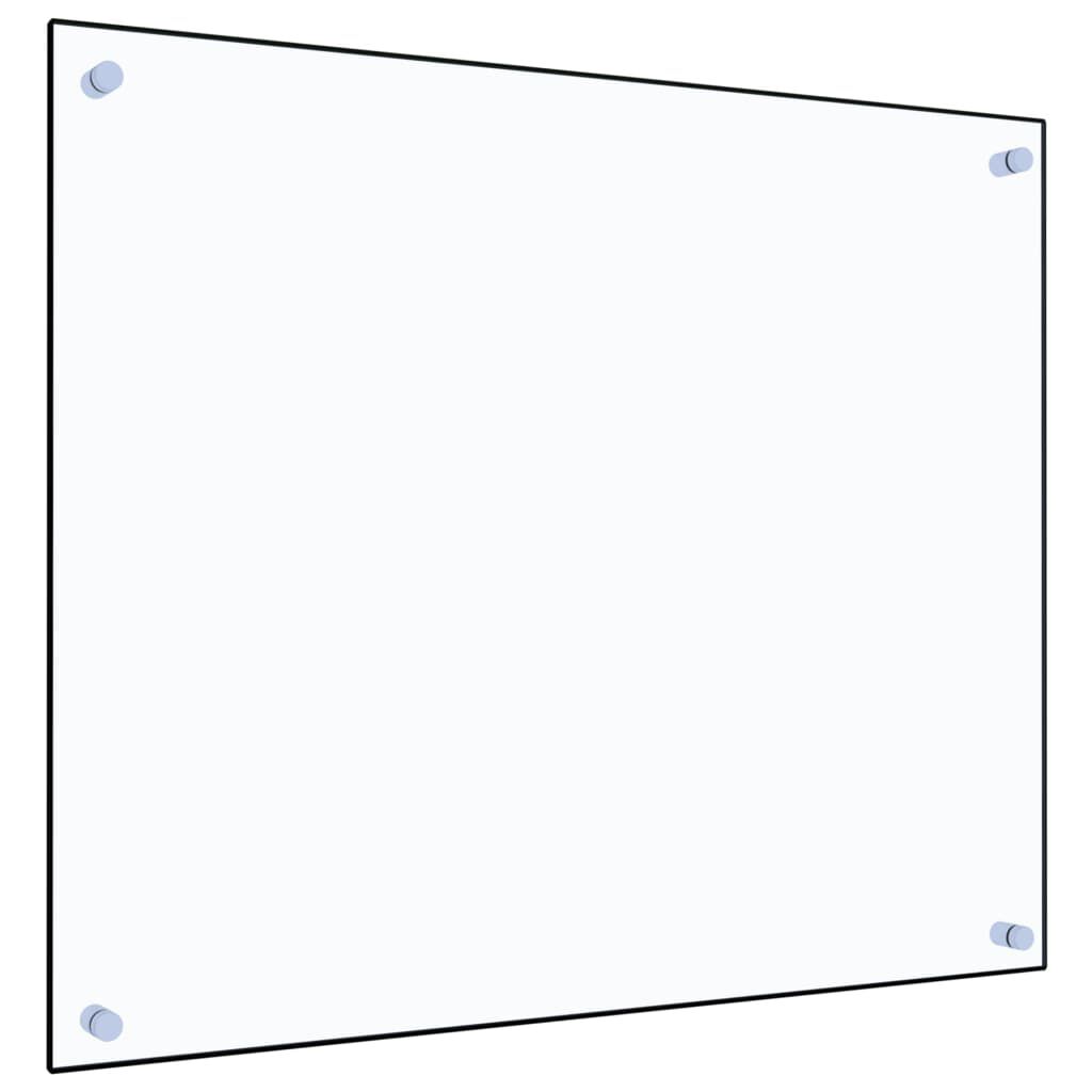 vidaXL Kitchen Backsplash Transparent 70 x 60 cm Tempered Glass