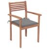 vidaXL Stackable Garden Chairs with Cushions 8 pcs Solid Teak Wood