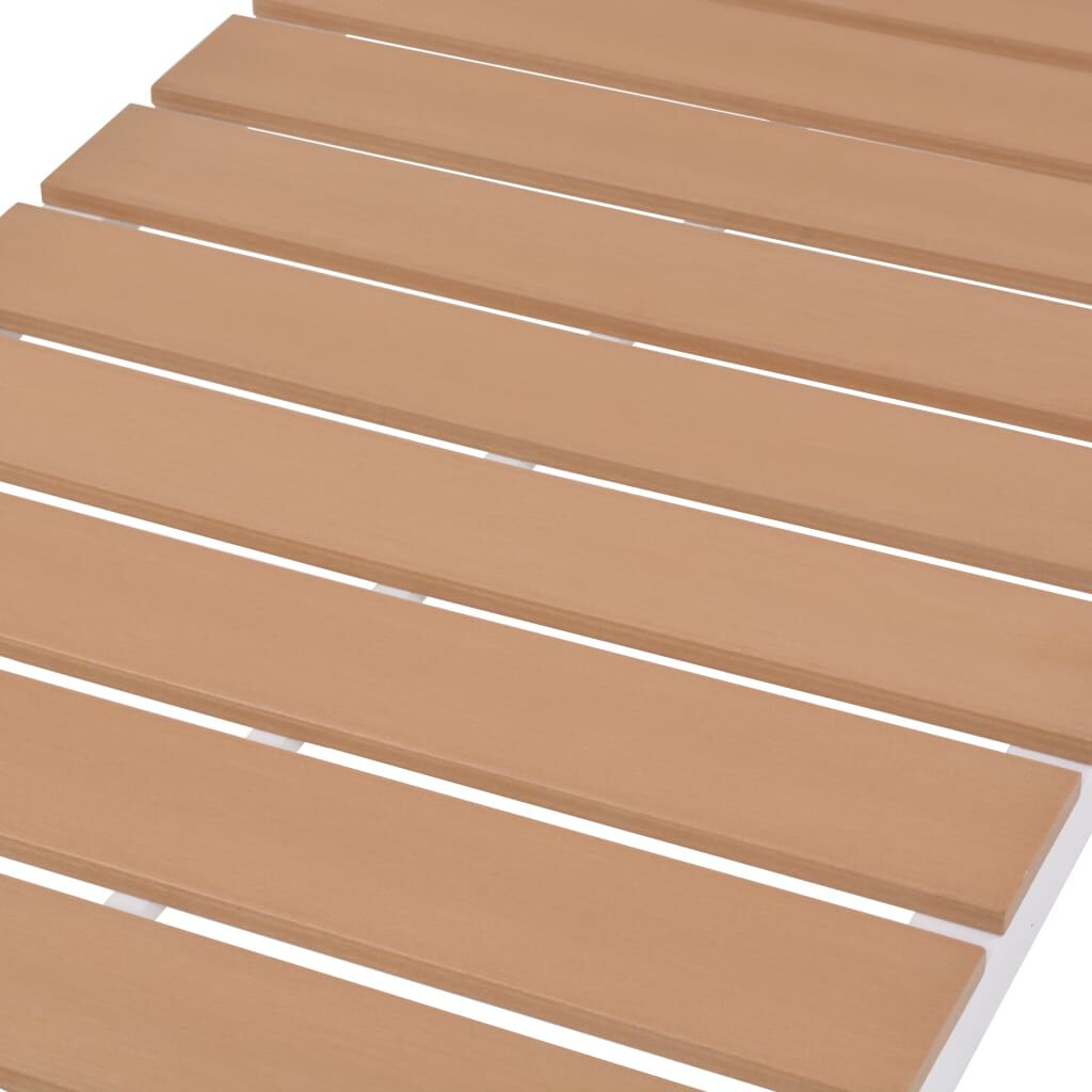 vidaXL Sun Lounger Aluminium and WPC Brown