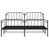 vidaXL Metal Bed Frame without Mattress with Footboard Black 193x203cm