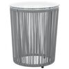 vidaXL 3 Piece Bistro Set with Cushions PE Rattan Grey