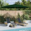 vidaXL Garden Parasol with Wooden Pole 350 cm Green