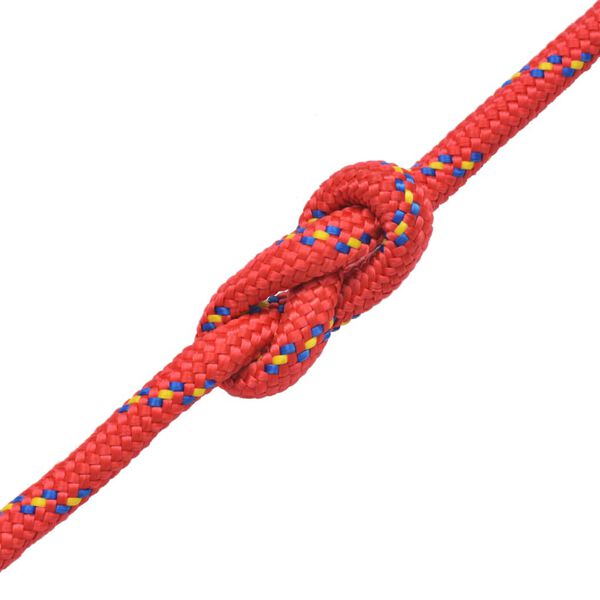 vidaXL Marine Rope Polypropylene 6 mm 100 m Red