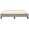 vidaXL Box Spring Bed Frame Light Grey Queen Velvet (US Only)