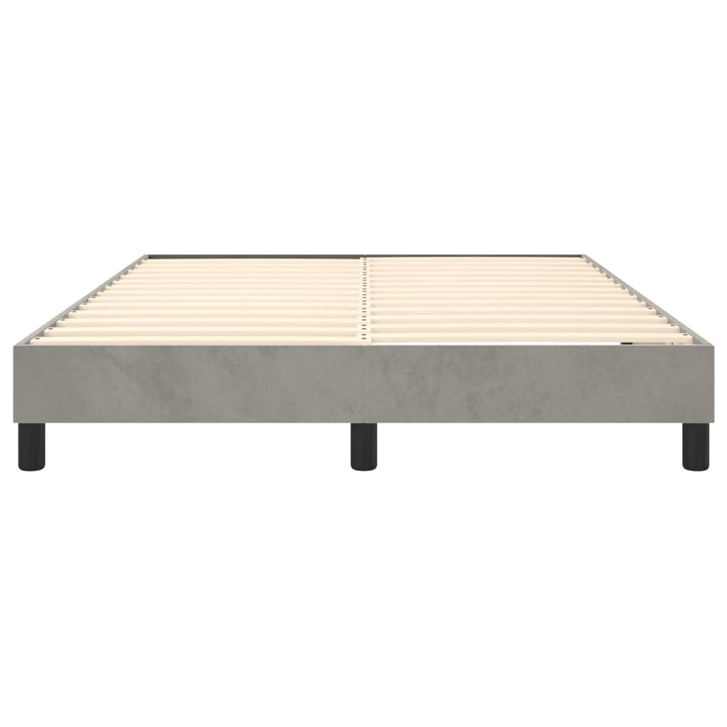 vidaXL Bed Frame without Mattress Light Grey Queen Velvet (US Only)
