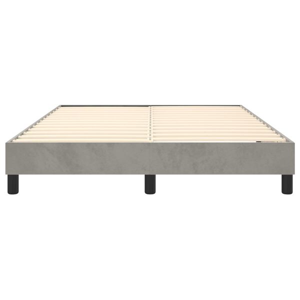 vidaXL Bed Frame without Mattress Light Grey Queen Velvet (US Only)