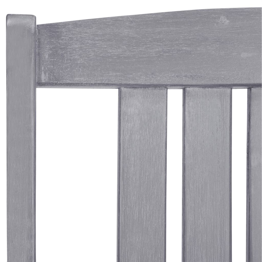vidaXL 5 Piece Outdoor Dining Set Grey Solid Acacia Wood