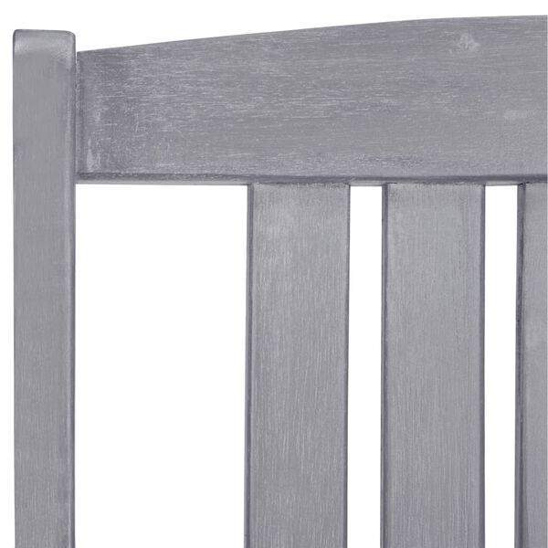 vidaXL 5 Piece Outdoor Dining Set Grey Solid Acacia Wood