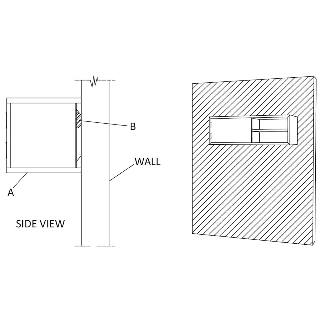 vidaXL Wall-mounted TV Cabinet 90x30x30 cm Solid Teak Wood