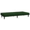 vidaXL 2-Seater Sofa Bed Dark Green Velvet