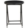 vidaXL 3 Piece Garden Bistro Set Poly Rattan and Tempered Glass Black