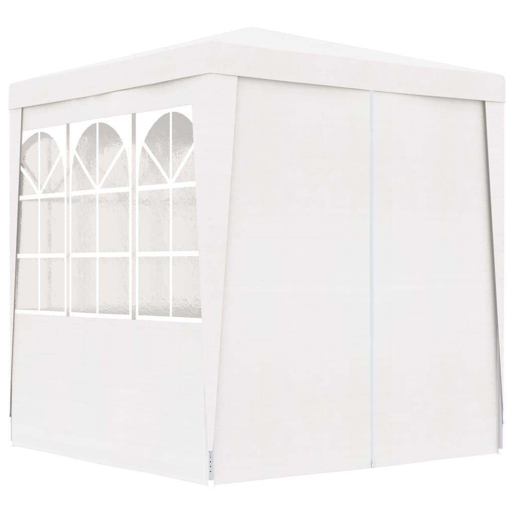 vidaXL Professional Party Tent with Side Walls 2x2 m White 90 g/m²