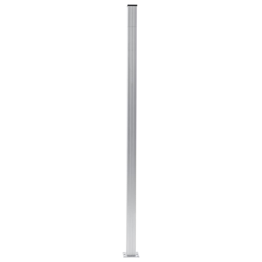 vidaXL Fence Posts 2 pcs Aluminium 185 cm