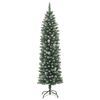 vidaXL Artificial Slim Christmas Tree with Stand 120 cm PVC