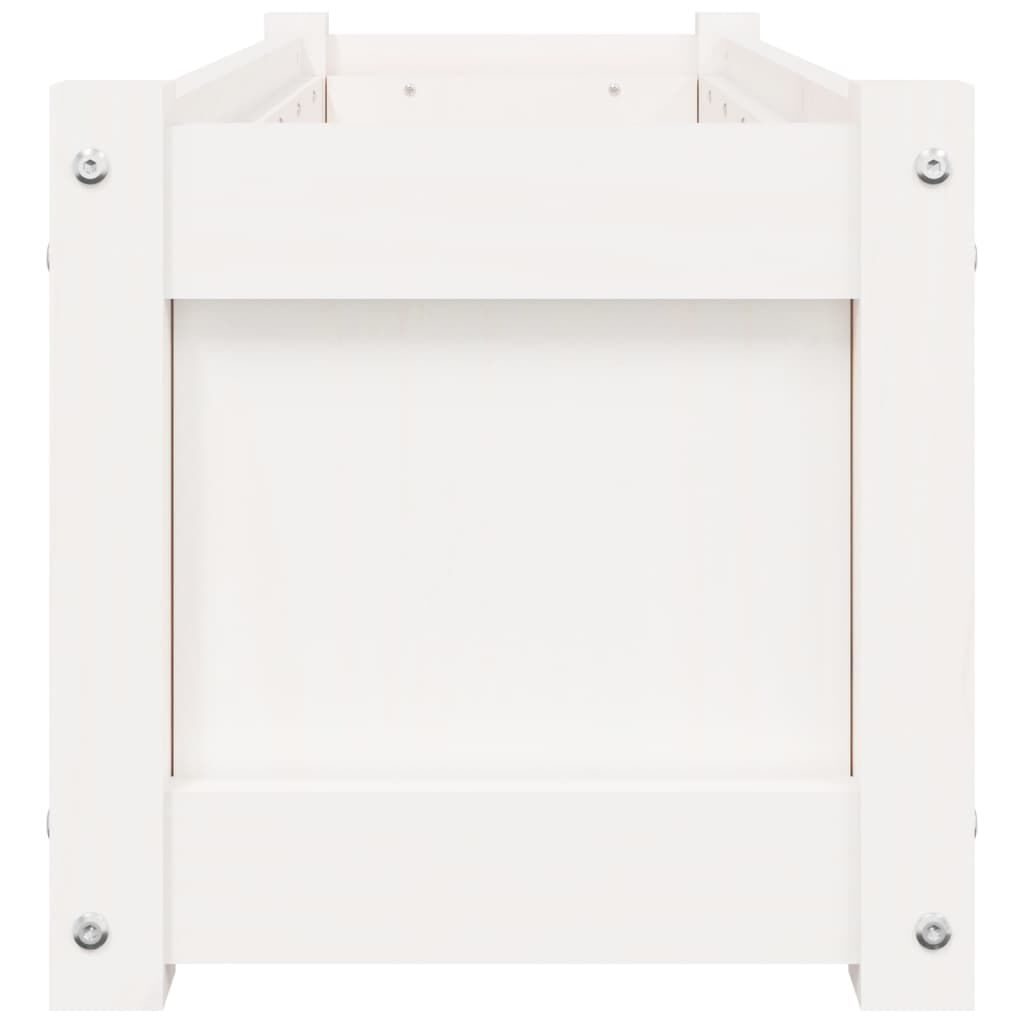 vidaXL Garden Planter White 90x31x31 cm Solid Wood Pine