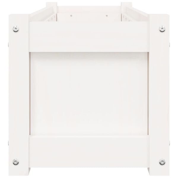 vidaXL Garden Planter White 90x31x31 cm Solid Wood Pine