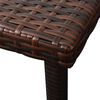 vidaXL Sun Loungers 2 pcs with Table Poly Rattan Brown