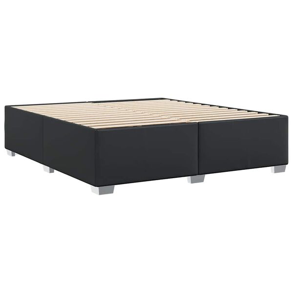 vidaXL Bed Frame without Mattress Black California King Faux Leather