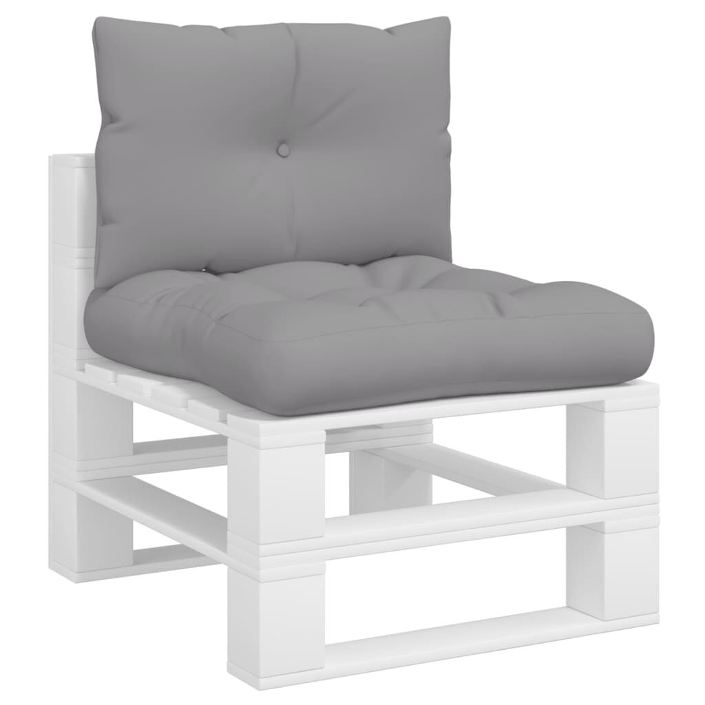 vidaXL Pallet Cushions 2 pcs Grey Fabric
