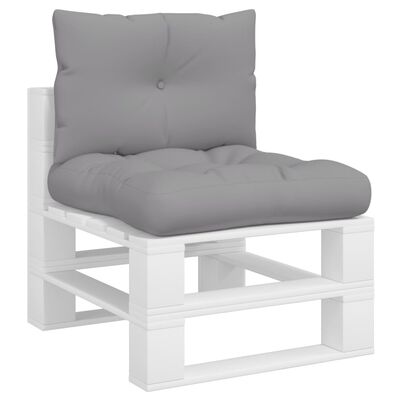 vidaXL Pallet Cushions 2 pcs Grey Fabric
