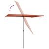 vidaXL Garden Parasol with Aluminium Pole 2x1.5 m Terracotta