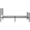vidaXL Metal Bed Frame without Mattress with Footboard Black 100x200cm