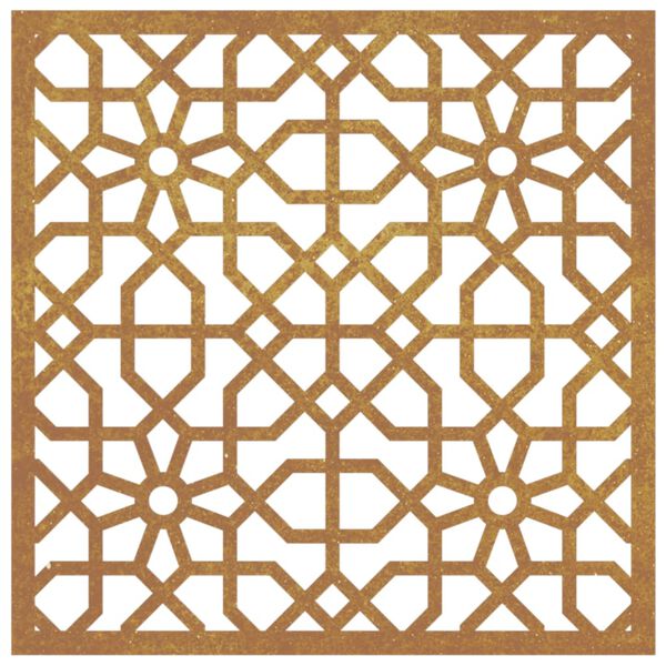 vidaXL Garden Wall Decoration 55x55 cm Corten Steel Moorish Design