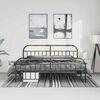 vidaXL Metal Bed Frame without Mattress with Footboard Black 183x213cm